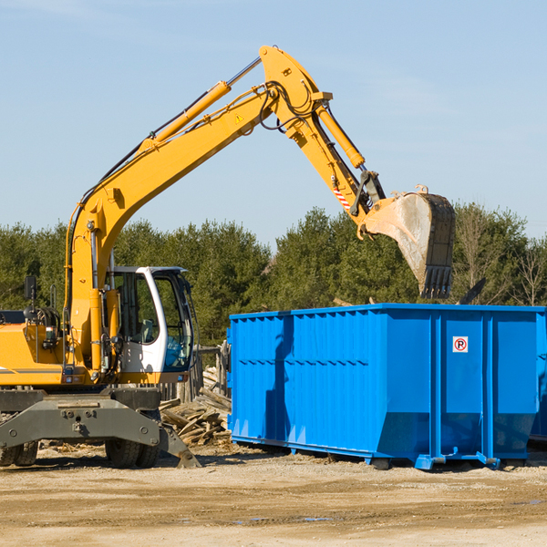 can i choose the location where the residential dumpster will be placed in Frazee